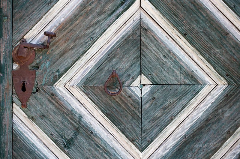 Old wooden door
