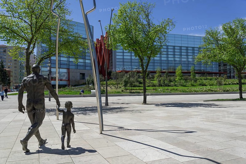Installation outside the Museum of Human Evolution or Museo de la Evolucion Humana