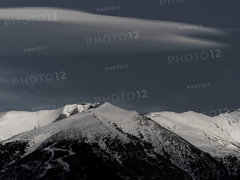 Pic du Geant with Altocumulus lenticularis cloud