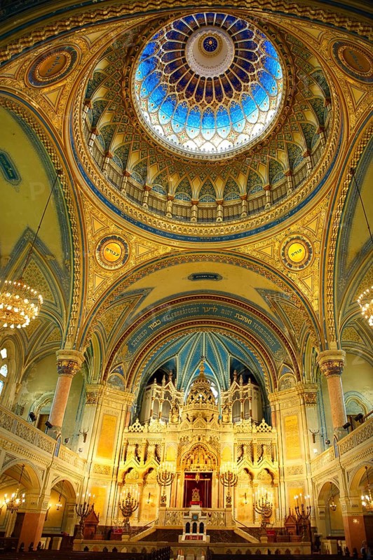 Interior of the Eclectic-style Szeged Synagogue