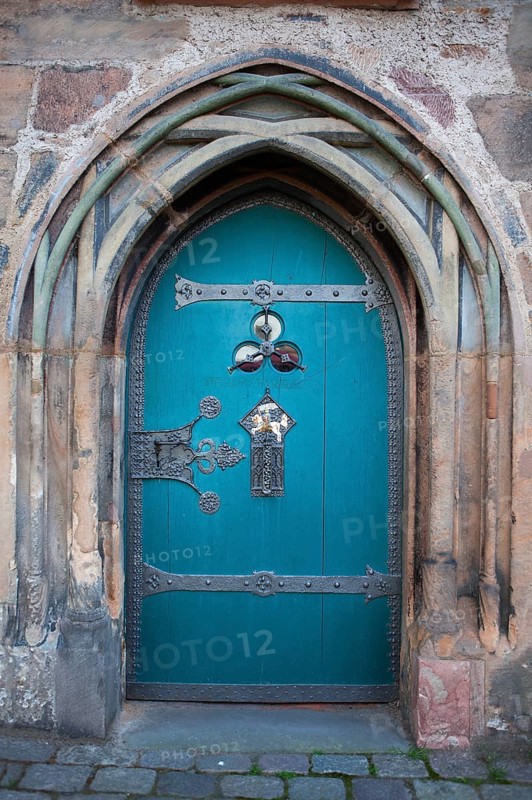 Old door with fittings