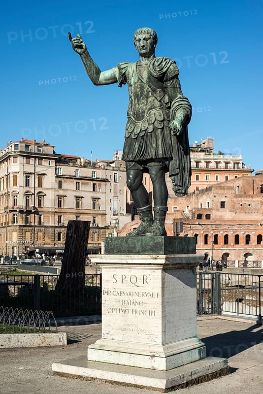 Bronze statue of Roman Emperor Trajan