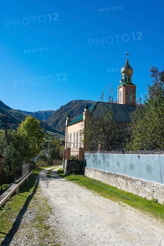 Mosque in the Chechen mountains