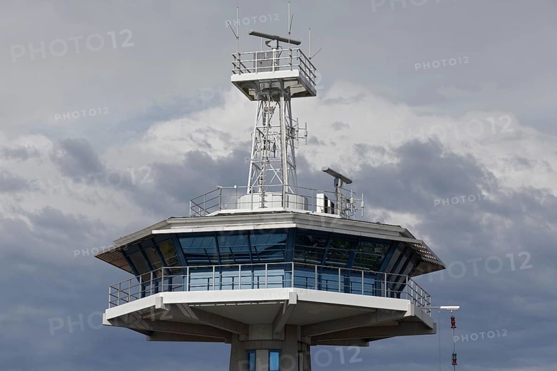 Control tower of the traffic center at the mouth of the Trave