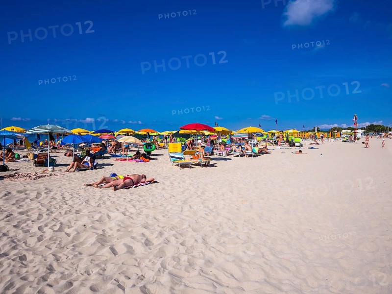 The lively beach of the resort of San Vito lo Capo