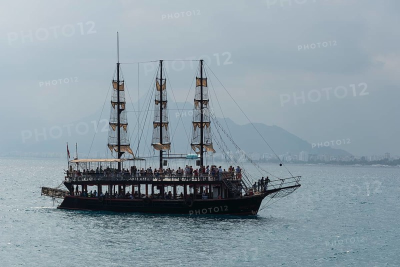 Excursion boat in the Gulf of Antalya