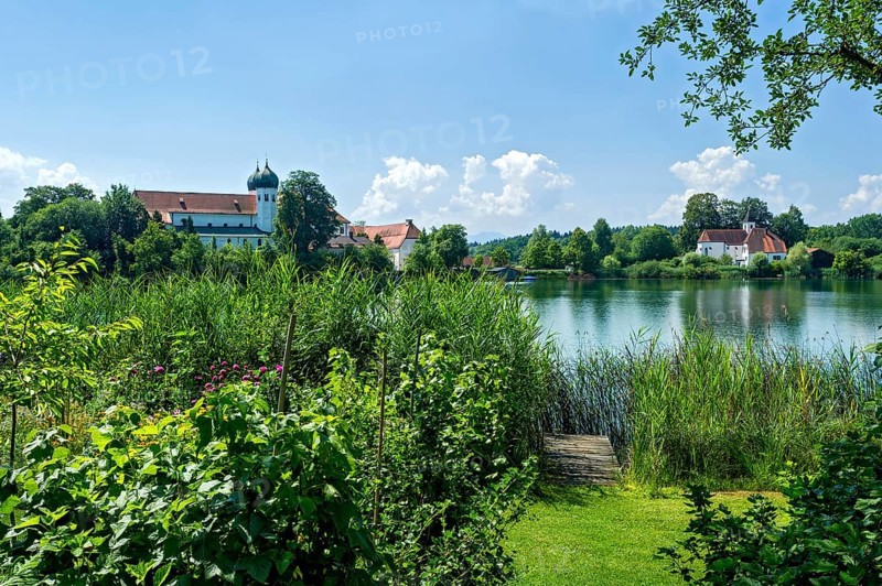 Benedictine monastery Seeon monastery with church of St. Lambert and Walburgiskapelle chapel