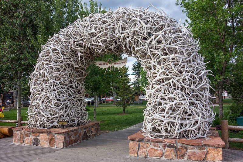 Arch made of wapiti antlers