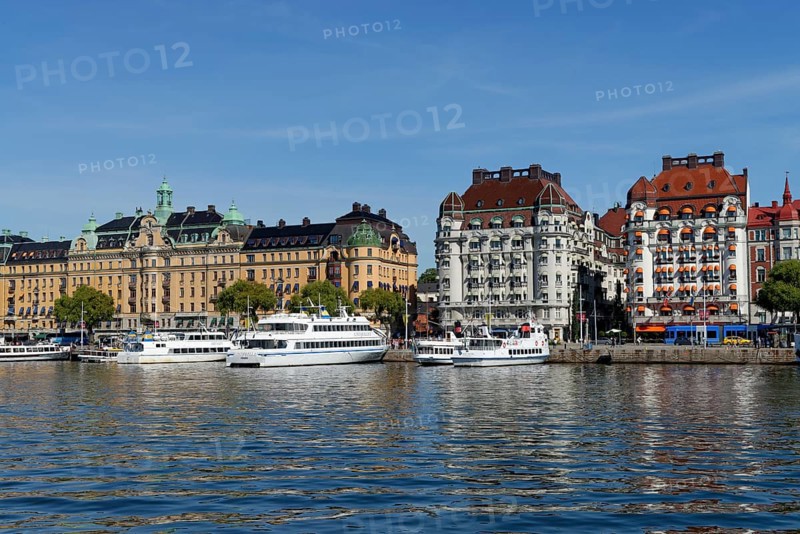 Houses along the promenade of Strandvagen