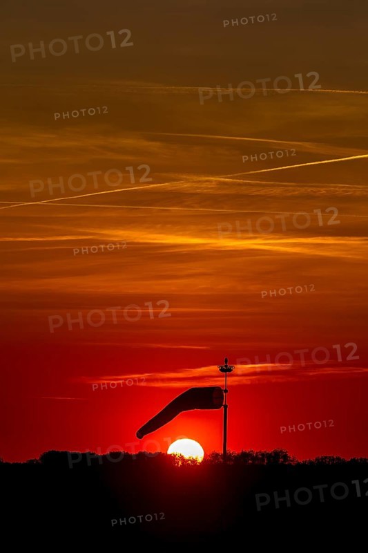 Windsock in the sunset at Muritz Airpark