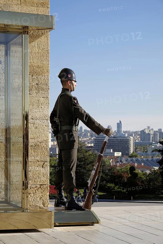 Guard at the mausoleum of Mustafa Kemal Ataturk