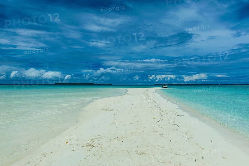 Sand strip at low tide