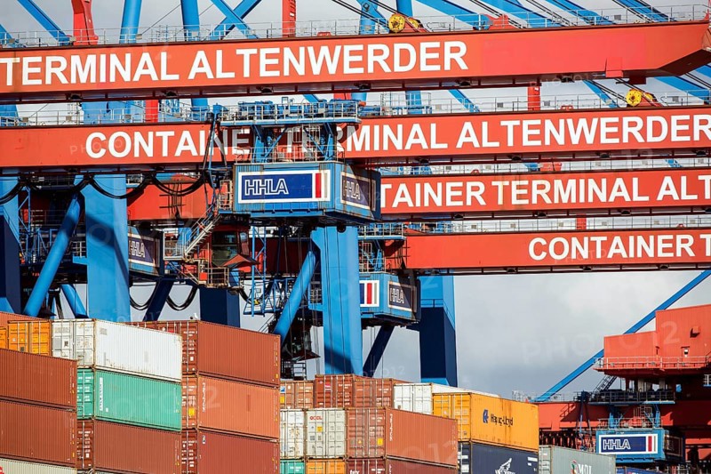 Altenwerder container terminal in the Port of Hamburg