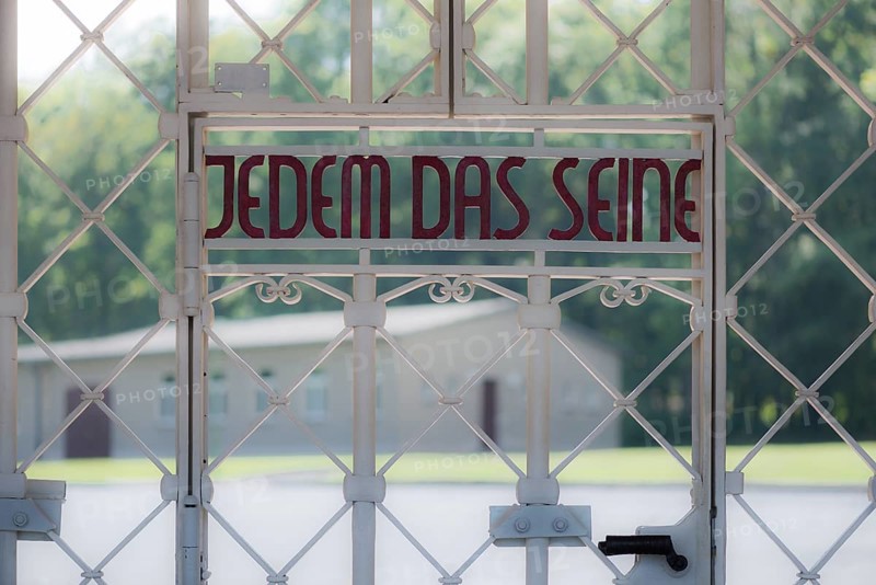 Inscription in the gate ""Jedem das Seine"" or ""to each their own""