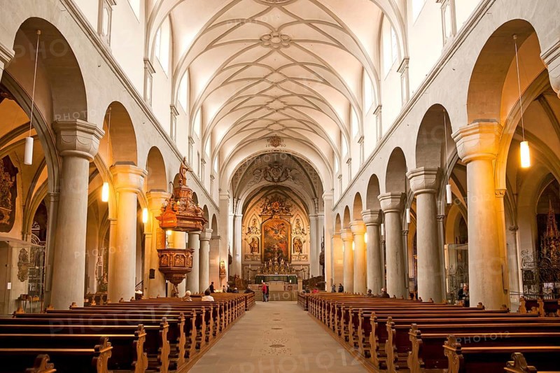 Nave and altar in the Constance Cathedral