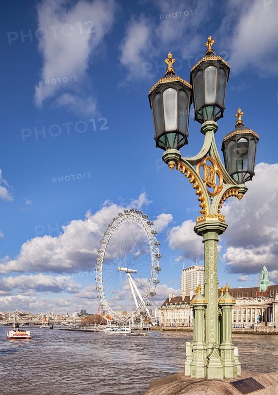 A street lamp on Westminster bridge