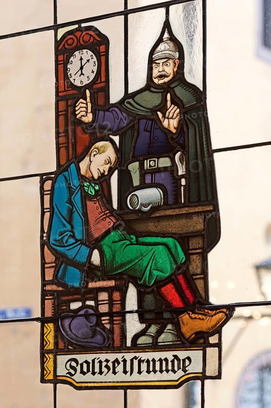 Glass window ""Polizeistunde""