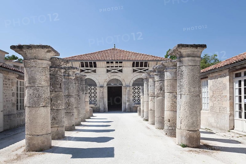 Pillars line the entrance to the Archaeological Museum