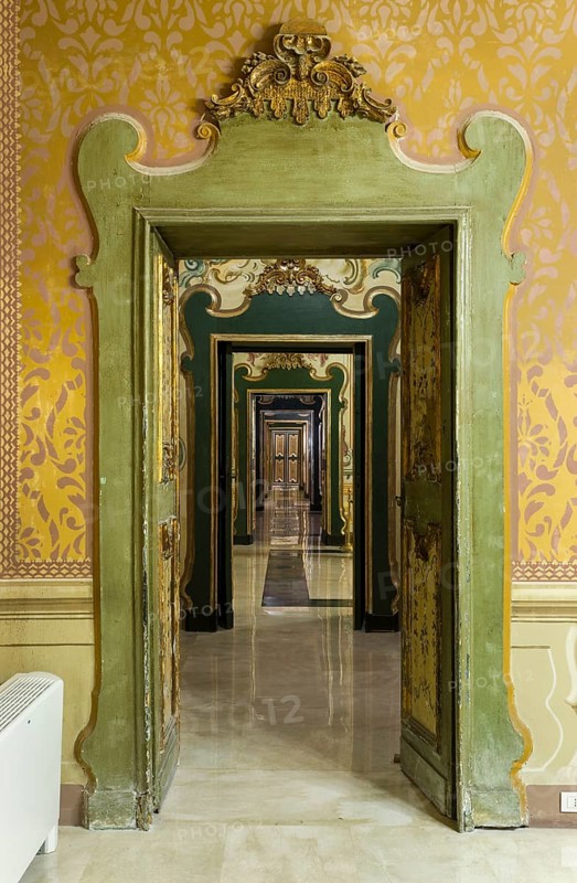 View through several doorways