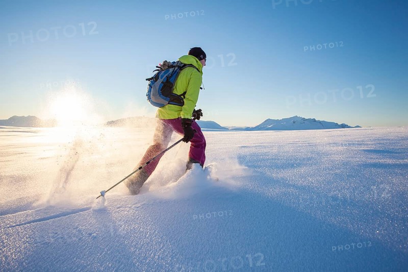 Snowshoe walker on Rodtinden
