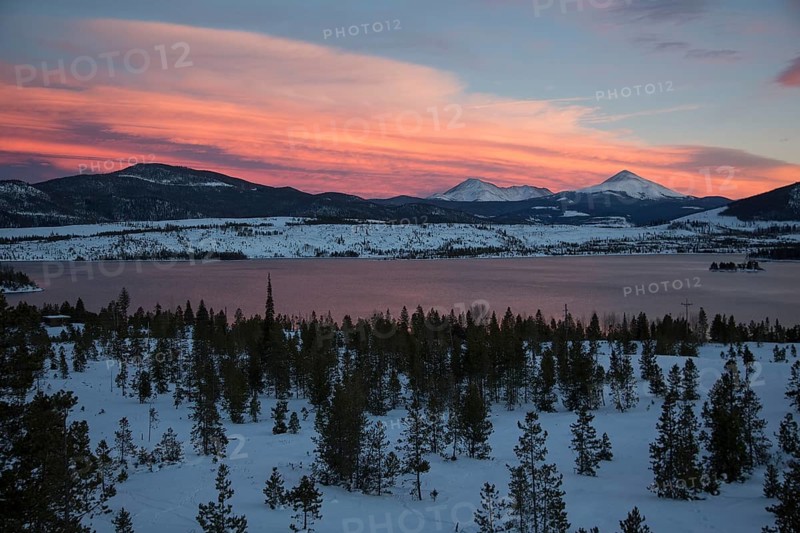 Sunset over the Dillon Reservoir