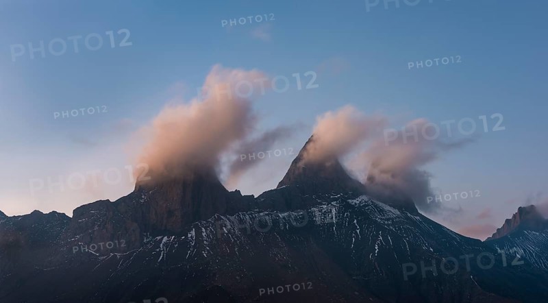 Aiguilles d'Arves mountain at dawn