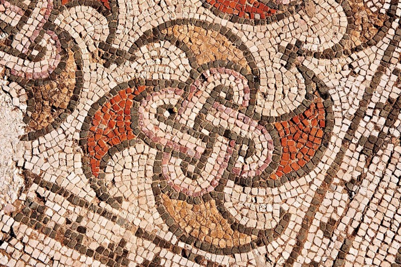 4th century geometric floor mosaic from the late Roman Jewish synagogue of Sardis