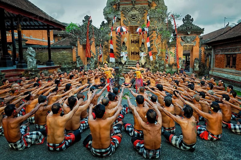 Performance of the Balinese Kecak dance