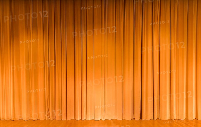 A curtain in yellow