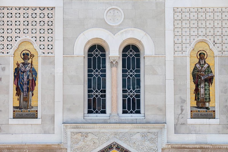 Mosaics on the facade