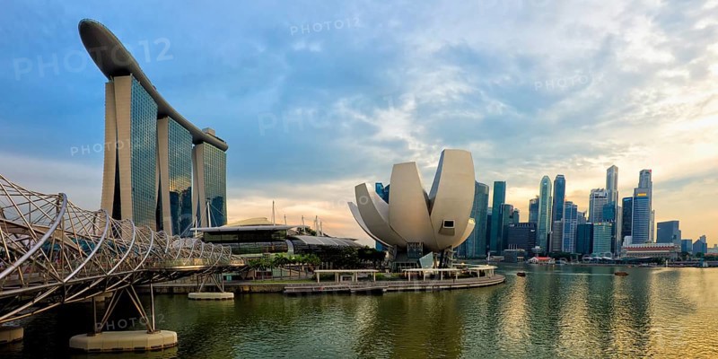 Marina Bay at sunset