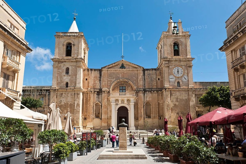 Simple western facade with two bell towers
