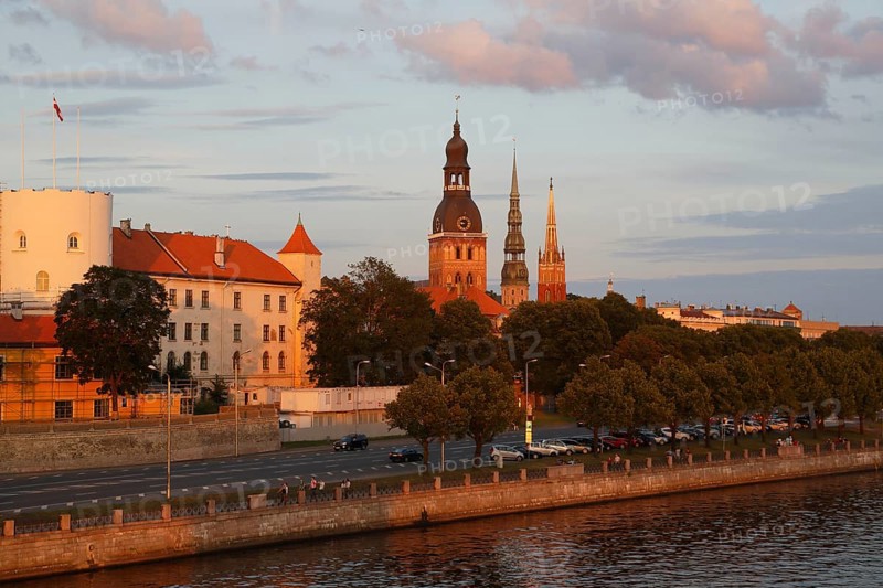 Old town with the banks of the Daugava River