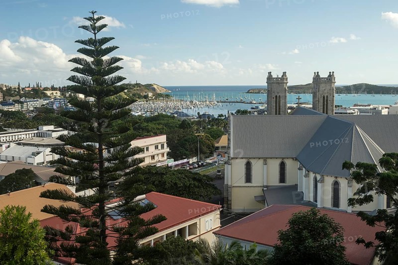 View across the harbour and Saint-Joseph Cathedral