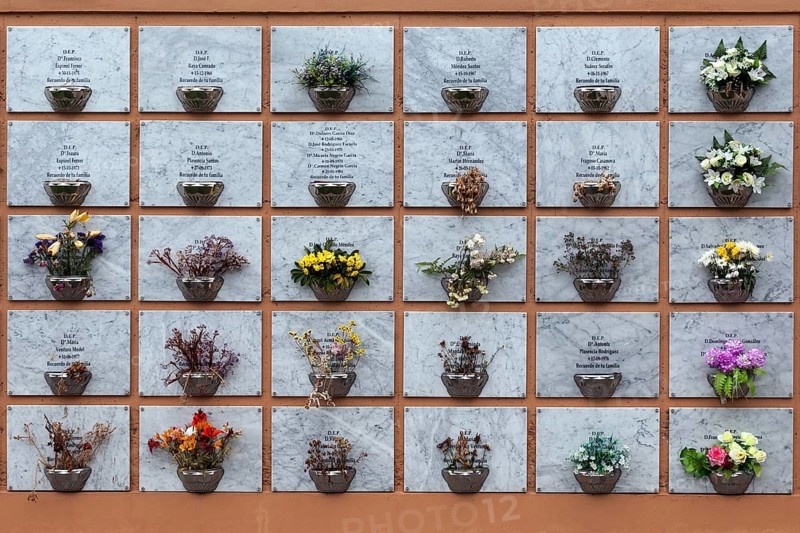 Urn-graves in the cemetery
