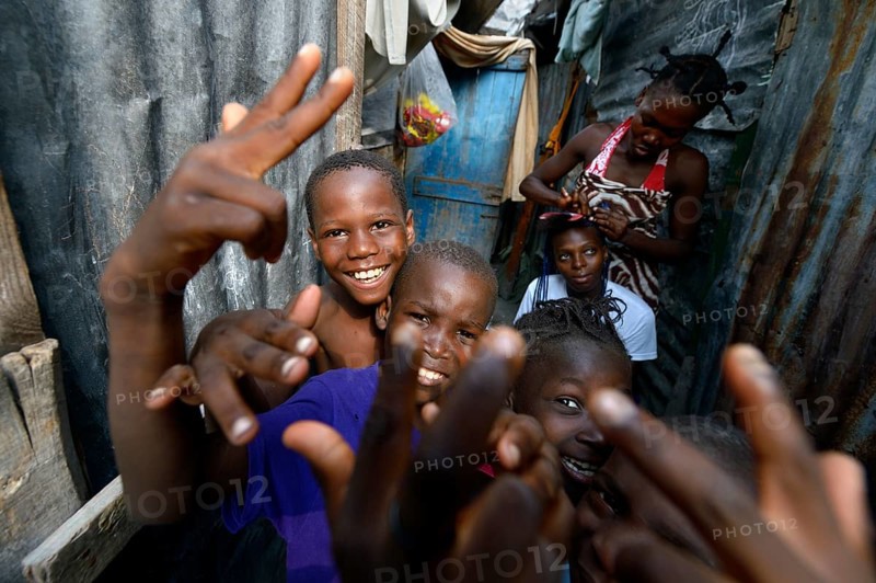 Boys posing and laughing