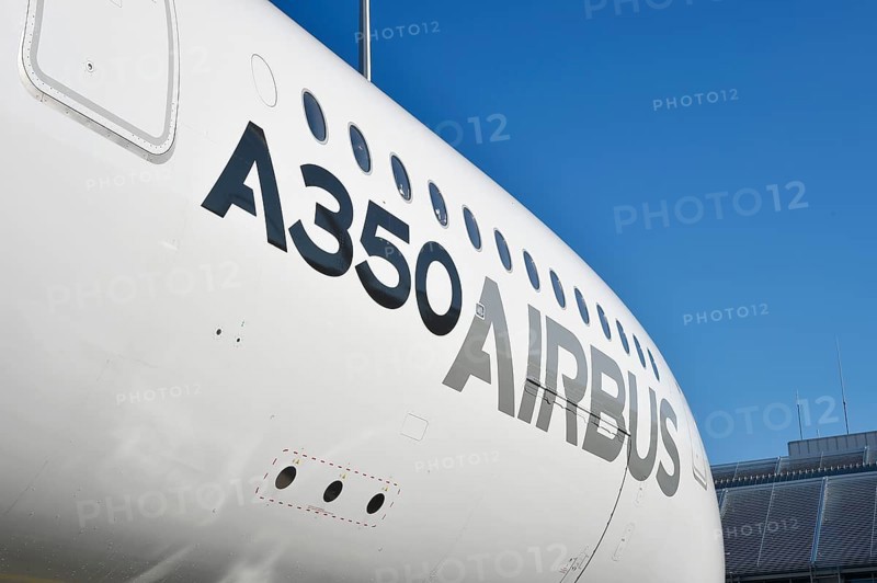 Airbus A 350 900 XWB fuselage with lettering