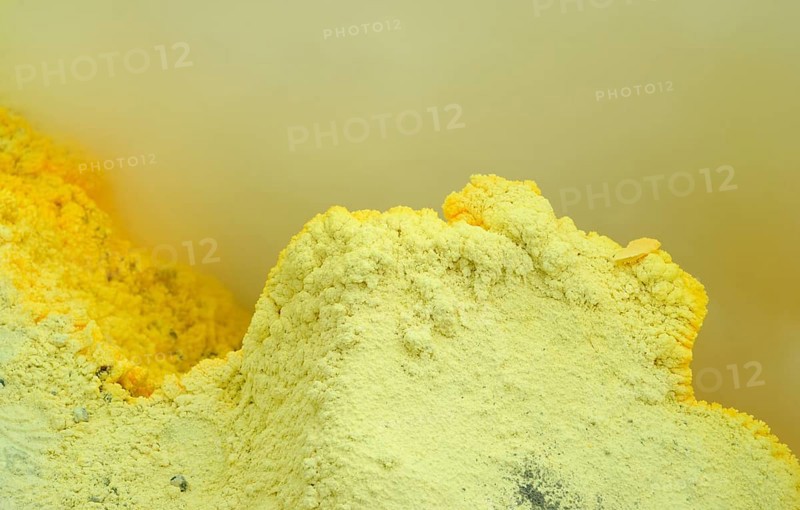 Deposited sulphur at the Ijen volcano