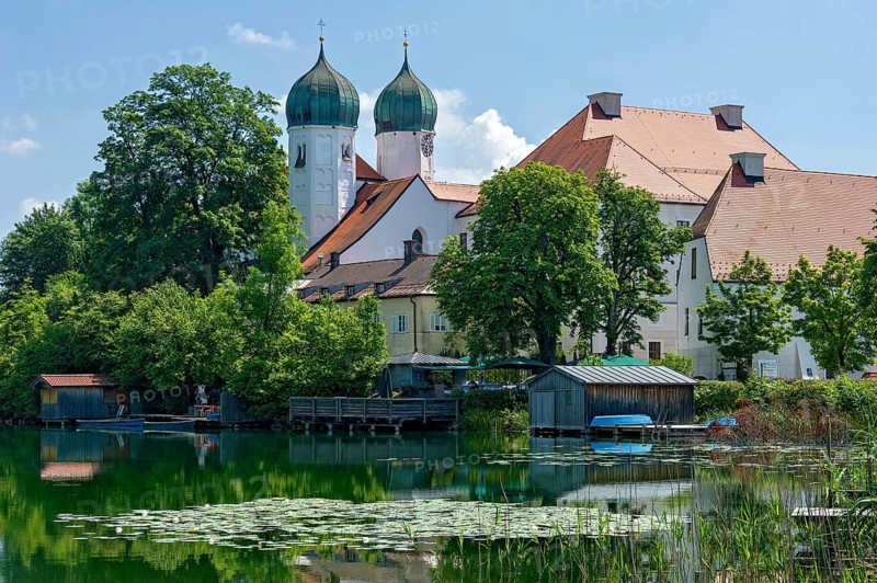 Benedictine monastery Seeon with monastery church of St. Lambert