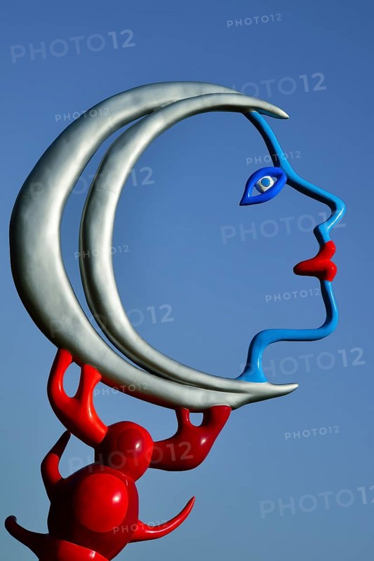 Colorful sculpture in the Giardino dei Tarocchi or Garden of the Tarot