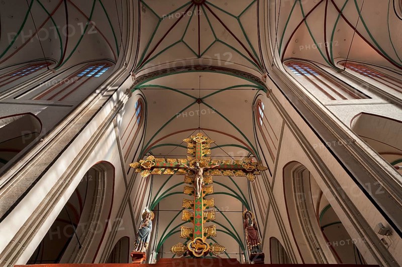 Triumphal cross from 1420 in the Schwerin Cathedral of St. Mary and St. John