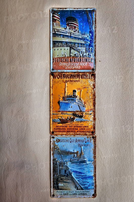 Old enamel signs