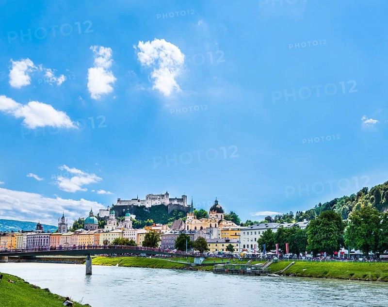 Overlooking the historic centre and the fortress Hohensalzburg