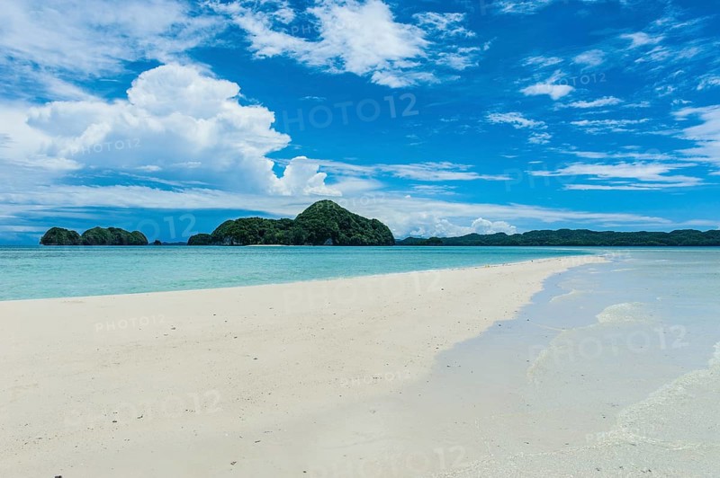 Sand strip at low tide