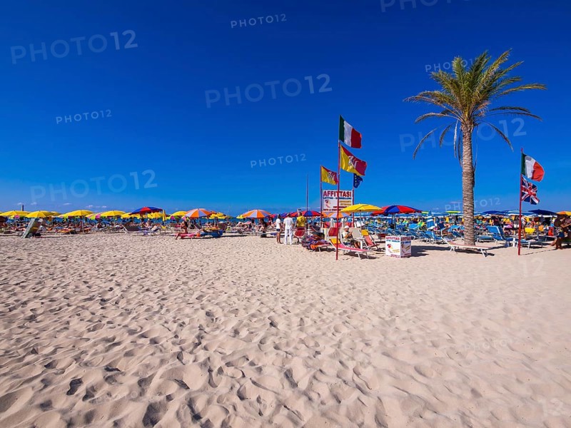 The lively beach of the resort of San Vito lo Capo