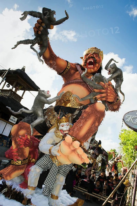 Ogoh-Ogoh figures for the Ngrupuk parade