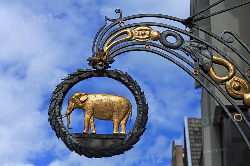 Hanging sign of the ""Elephant Lounge""