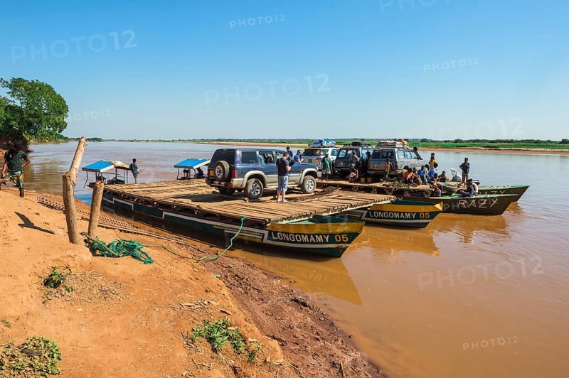 Four wheel drive car on a ferry