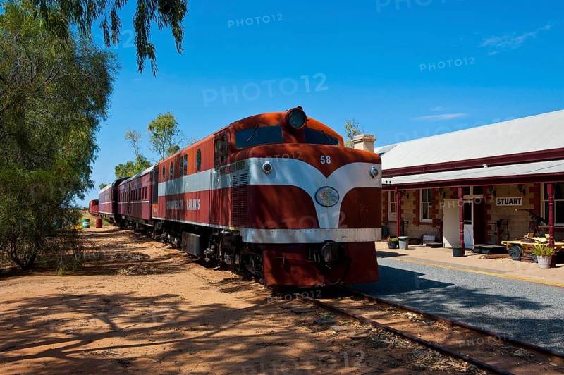 The Ghan in the Old Ghan Heritage Railway and Museum