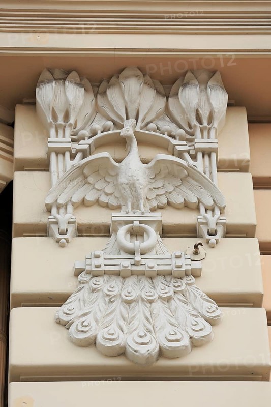 Sculpture of a peacock